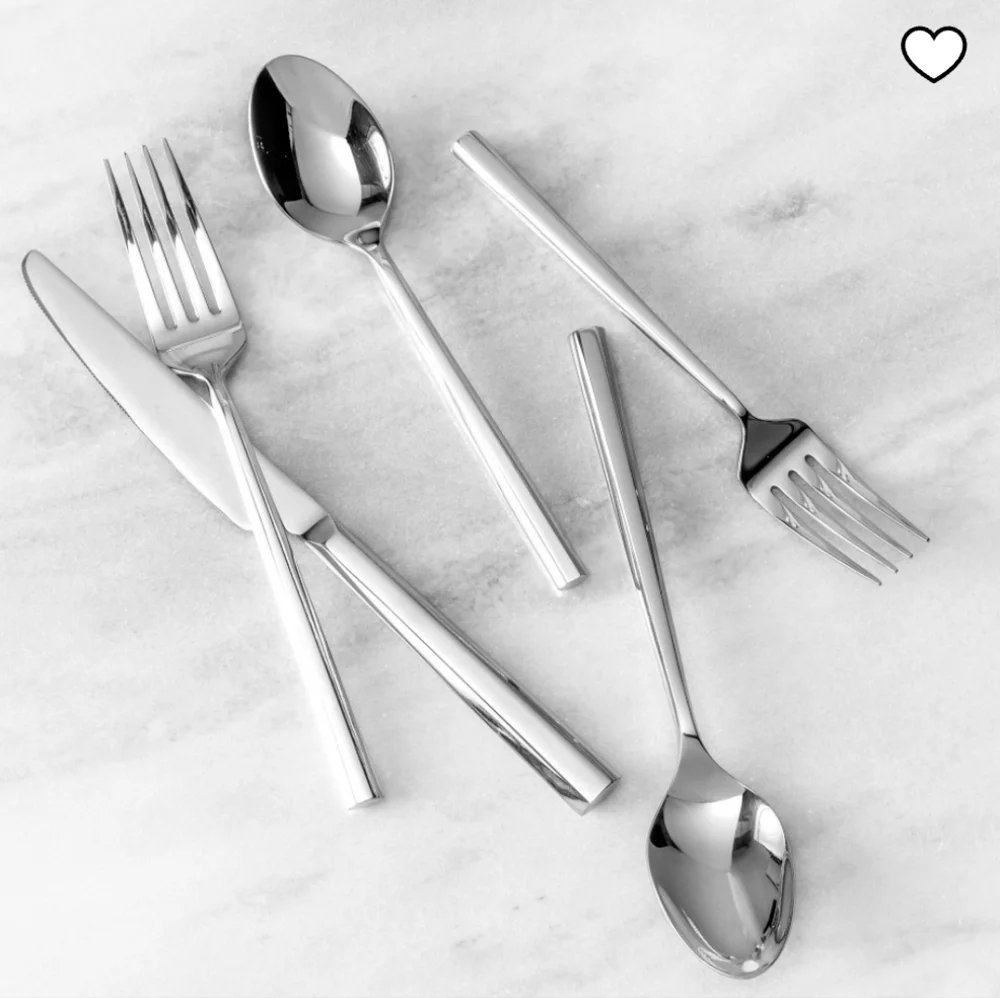 Fortessa Elegant Silver Orson 20 Piece Flatware Set, Retail Price $210.00US